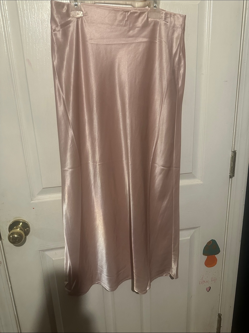 Rachel Zoe Blush Pink Satin Maxi Skirt
